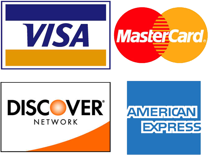 VISA MasterCard AmEx Discover